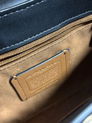 Bolso Hombro Coach Eliza Negro Dorado