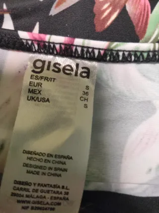 Bikini Gisela Negro Flores Nuevo