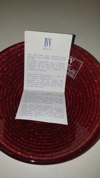 Ciotola IVV vetro dipinta a mano Made in Italy