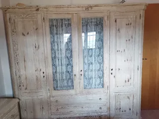 Dormitorio rústico madera maciza