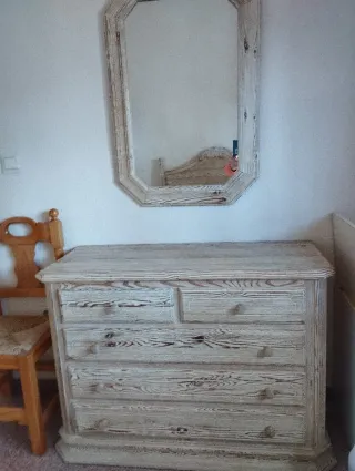 Dormitorio rústico madera maciza