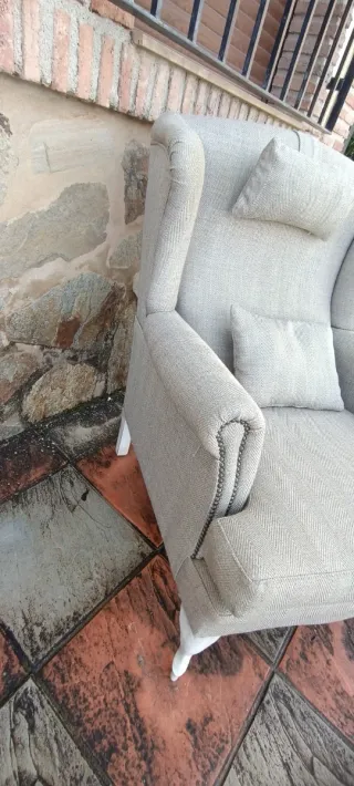 Pareja Sillones Orejeros Tela