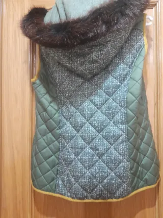 Chaleco acolchado mujer verde