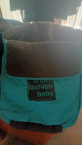 Saco de carro marrón y beige