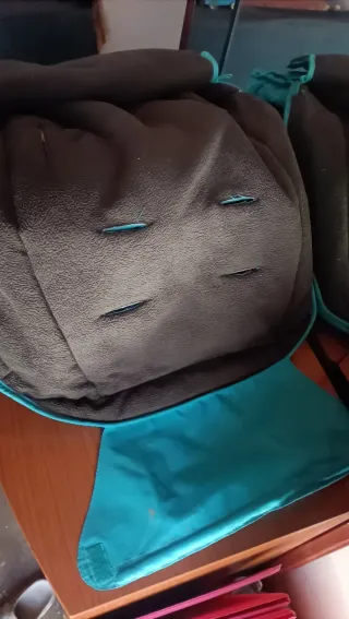 Saco de carro marrón y beige