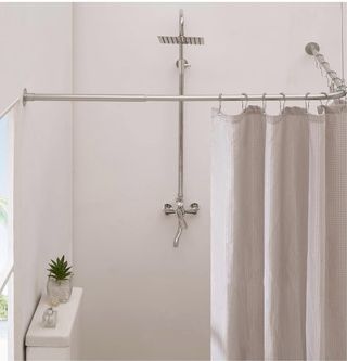 Barra Cortina Ducha Esquinera L acero inoxidable