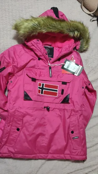 Chaqueta Geographical Norway niña rosa