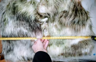 Chaleco corto de pelo talla única gris/verde Ganga