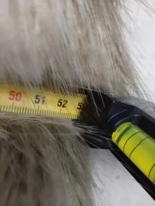 Chaleco corto de pelo talla única gris/verde Ganga