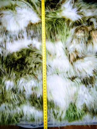 Chaleco corto de pelo talla única gris/verde Ganga