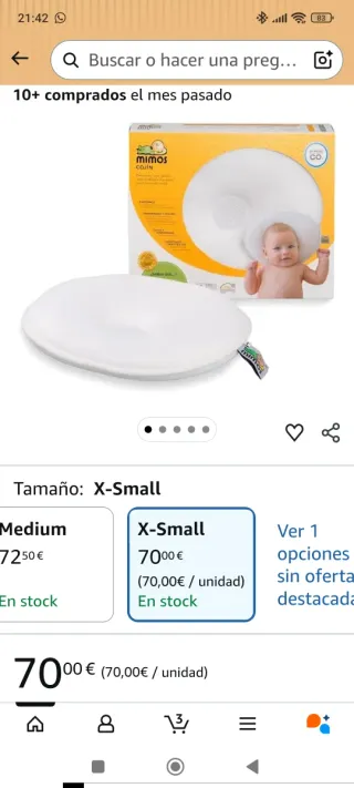 Cojín Mimos corrige la cabeza plana bebé