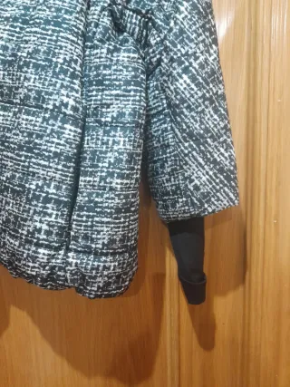 Cazadora mujer tweed blanco y negro