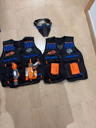 Pack Accesorios Nerf Chalecos y Pistola