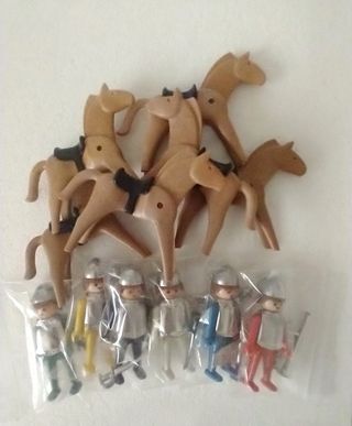 Lote Playmobil Medieval Cromado Vintage