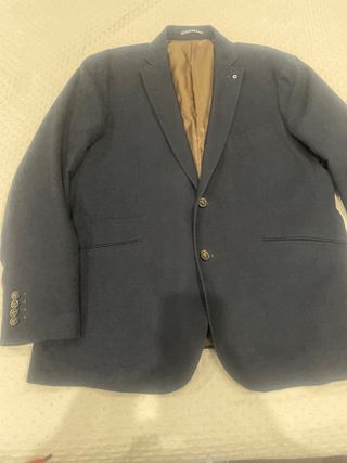 Americana hombre azul y marrón