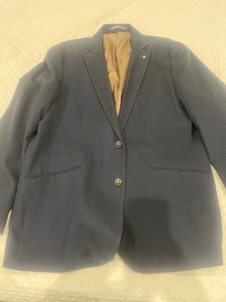 Americana hombre azul y marrón