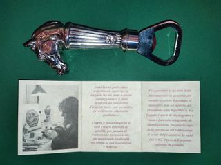 Tappo cavatappi MAGRINO testa cavallo argento