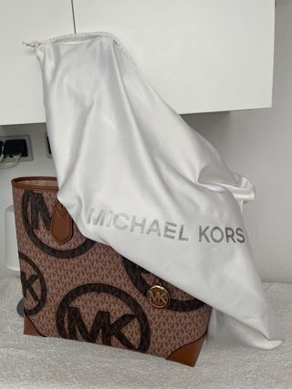 Bolso Michael Kors Shopper Marrón y Beige