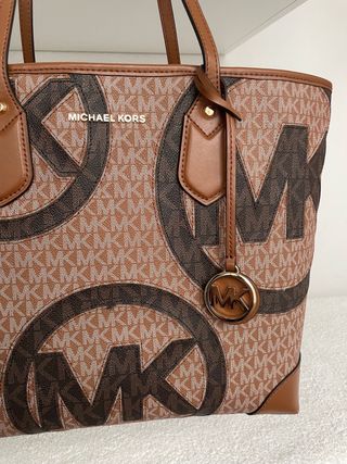Bolso Michael Kors Shopper Marrón y Beige