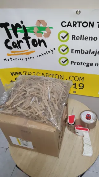 Relleno de cartón triturado para embalaje