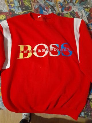 Sudadera Vintage Hugo Boss Roja