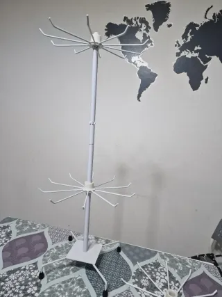 Espositore girevole bianco per gioielli