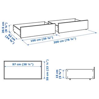 Cajones nuevos Cama Malm Ikea
