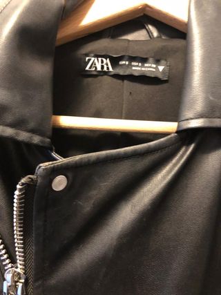Vestido abrigo efecto cuero rocker ZARA-Talla S