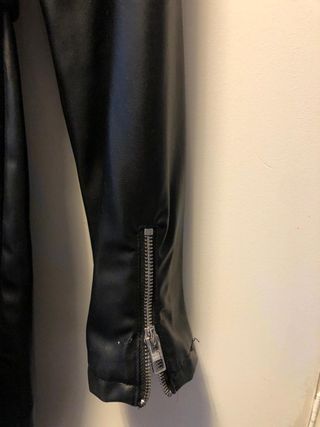 Vestido abrigo efecto cuero rocker ZARA-Talla S