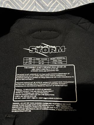 Chaleco moto de agua Storm
