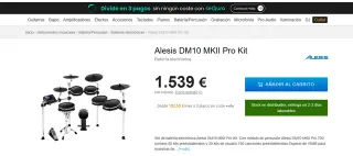 Módulo Batería Electrónica Alesis DM10 MKII PRO