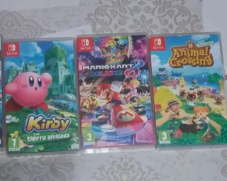 Kirby, Mario Kart 8 y Animal Crossing Switch