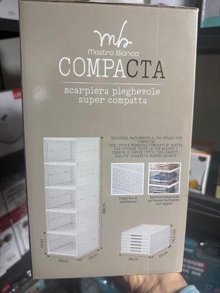 Scarpiera pieghevole Mastro Bianco 5 ripiani