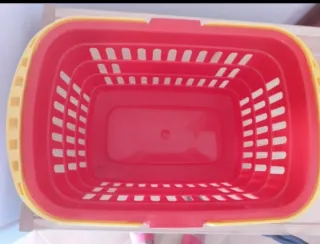 Cestino Spesa Giocattolo Rosso e Giallo