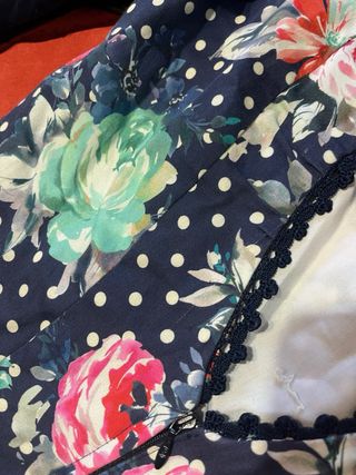 Traje Flamenca Azul Marino Flores