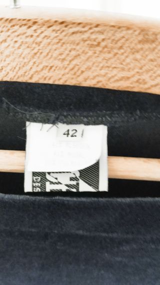 Vestido Terciopelo Azul Manga Larga