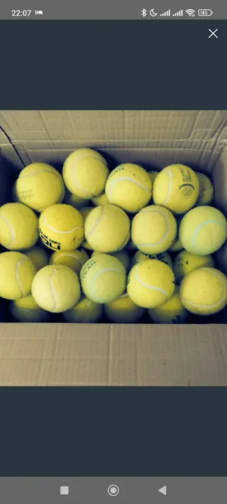 20 pelotas de pádel usadas