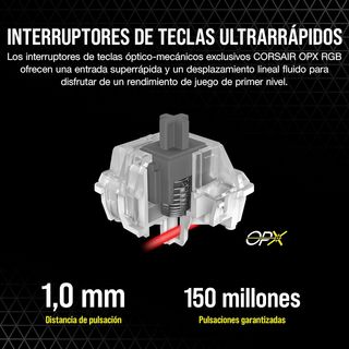 Teclado Corsair K70 PRO RGB Óptico-Mecánico