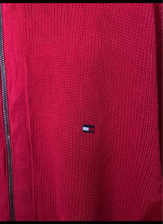 Jersey/Cárdigan Tommy Hilfiger Rojo con Cremallera