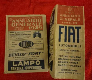 2 Annuari Touring Club Italiano 1925-26 e 1929