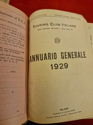 2 Annuari Touring Club Italiano 1925-26 e 1929