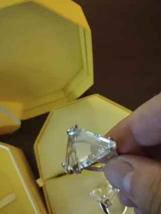 Tris anelli Swarovski taglia 58