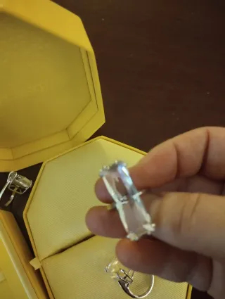 Tris anelli Swarovski taglia 58