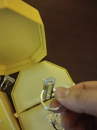 Tris anelli Swarovski taglia 58