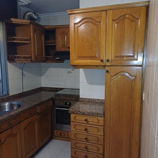Muebles de cocina madera y piedra