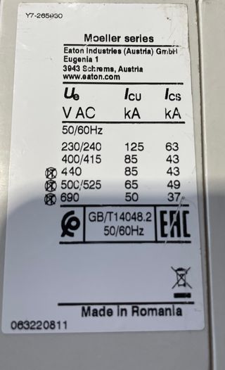 Disyuntor EATON NZMH4-4 AE1600 Electrónico