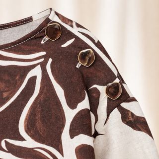 Camiseta Zara Estampada Floral Talla XS