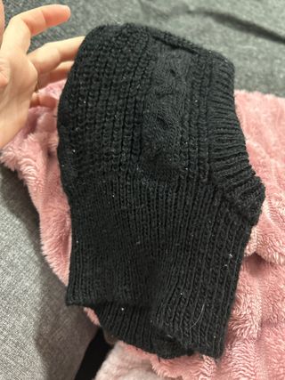 Balaclava negra tejida