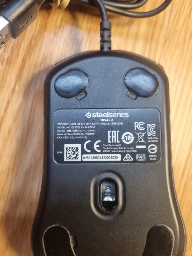 Steelseries Rival 3 Ratón Gaming Negro