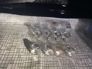 Servilleteros Silea Cristal y Metal (8 unidades